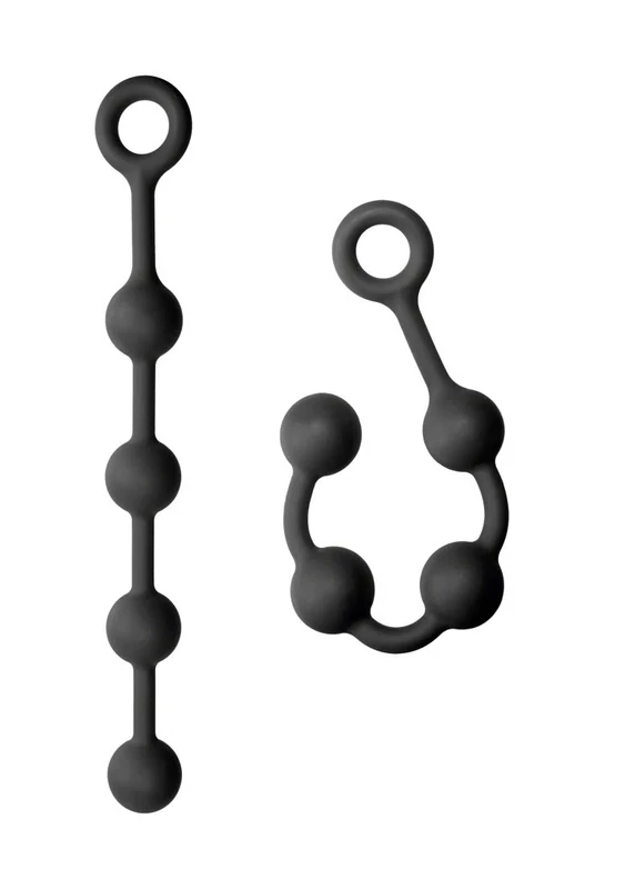 Doc Johnson Kink Smooth Solid Silicone Anal Balls, 33 cm, Black