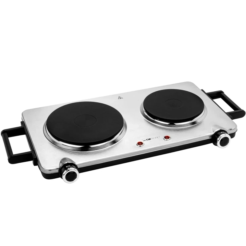 Clatronic Tabletop Sealed Plate Black, Stainless Steel DKP 3668 E, 2500 W, 1000 W, Round