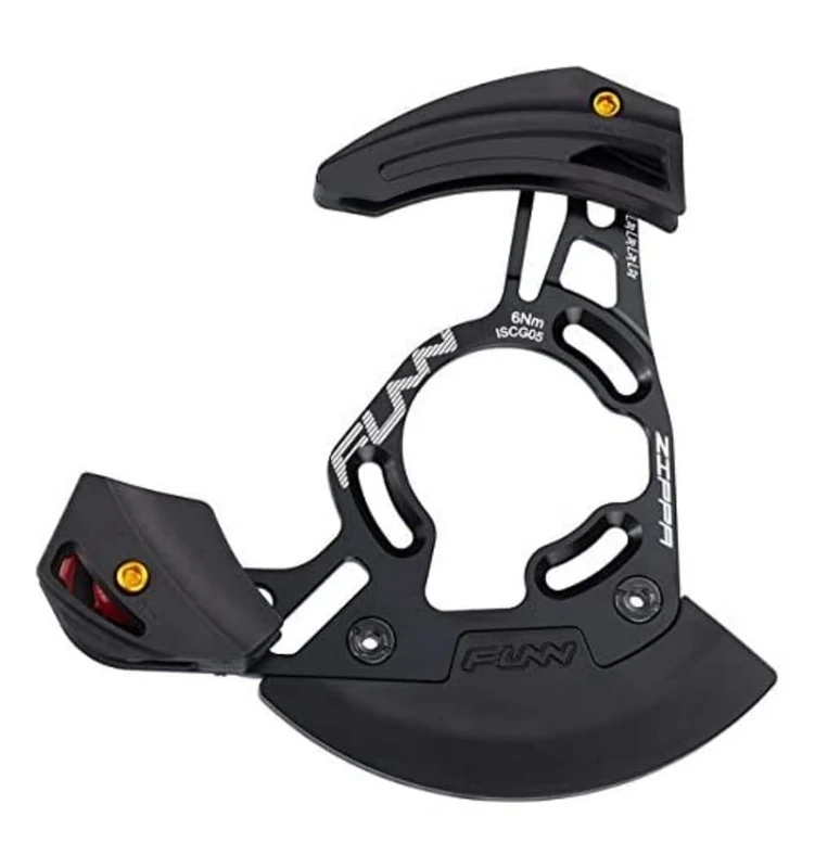 Funn Zippa DH Chain Guide, ISCG05 Interface, BSA Adapter Included, 32T-38T, Mountain Bike Chain Protector (Black)