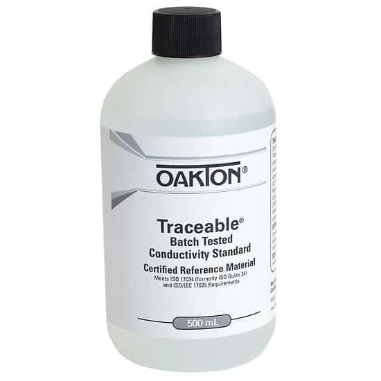 Oakton Traceable Conductivity and TDS Standard, Batch-Tested, 100 µS; 500 mL