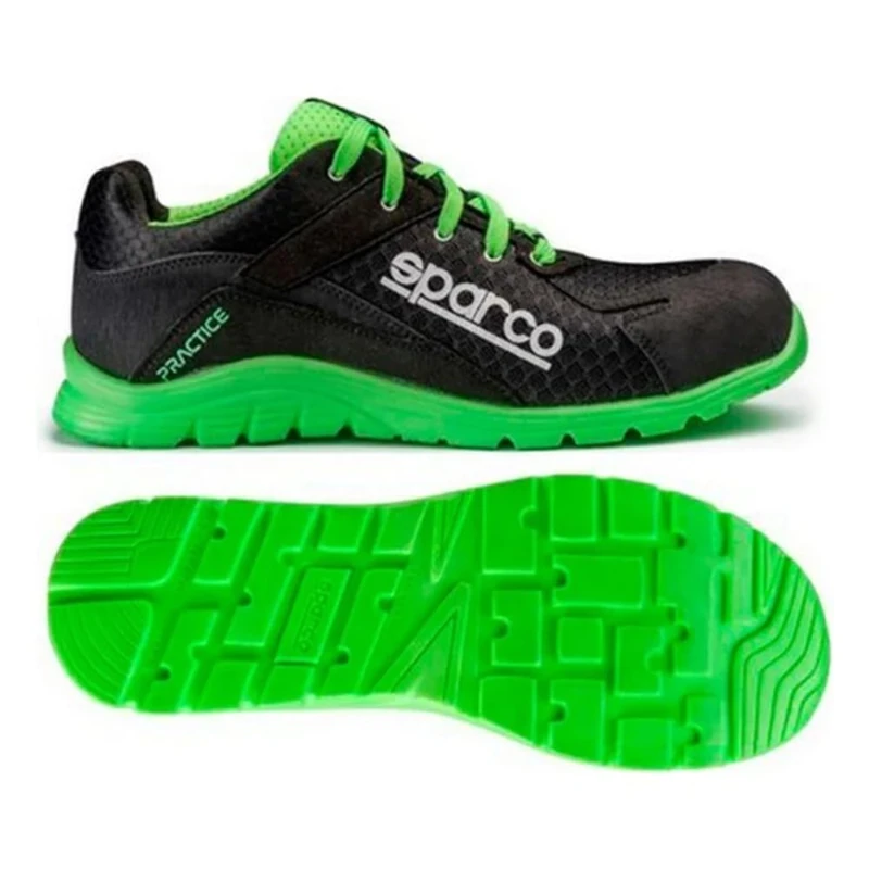 Sparco 0751743NRVF Trainers, Black/Green, 43