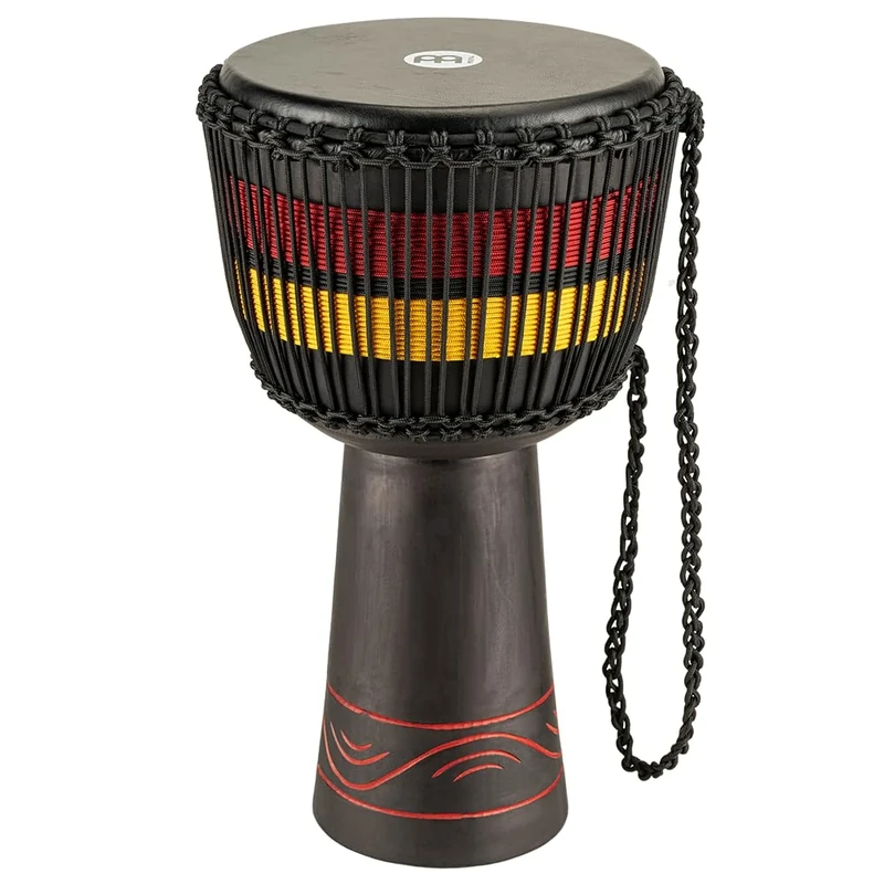 Meinl Percussion African Style Djembe - Very Large Handdrum - With Goat Head - Diameter 13 Inches - Mahogany, Multicoloured (ADJ7-XL)