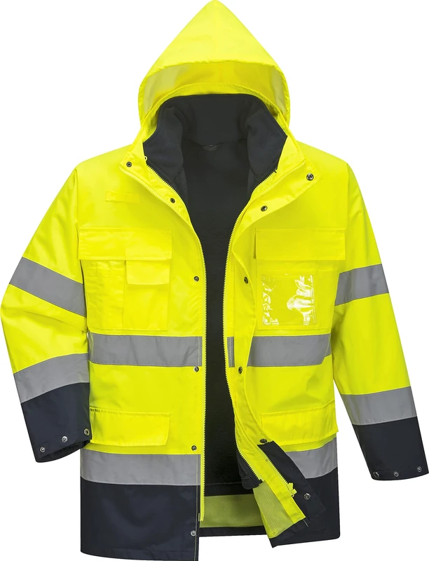 Portwest Hi-Vis Lite 3 in 1 Jacket, Size: XL, Colour: Yellow/Navy, S162YNRXL