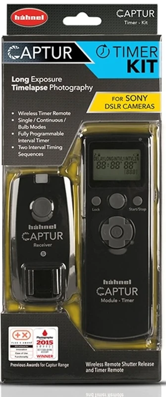 Hähnel - Captur Timer Kit Sony - Two Timing Sequences - AA Battery Powered - Additional receivers available to fire multiple DSLR’s - Larger easy to read LCD