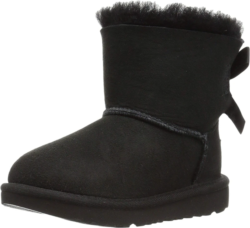 UGG Unisex Kids Mini Bailey Bow Ii Classic Boot, Black, 3 UK