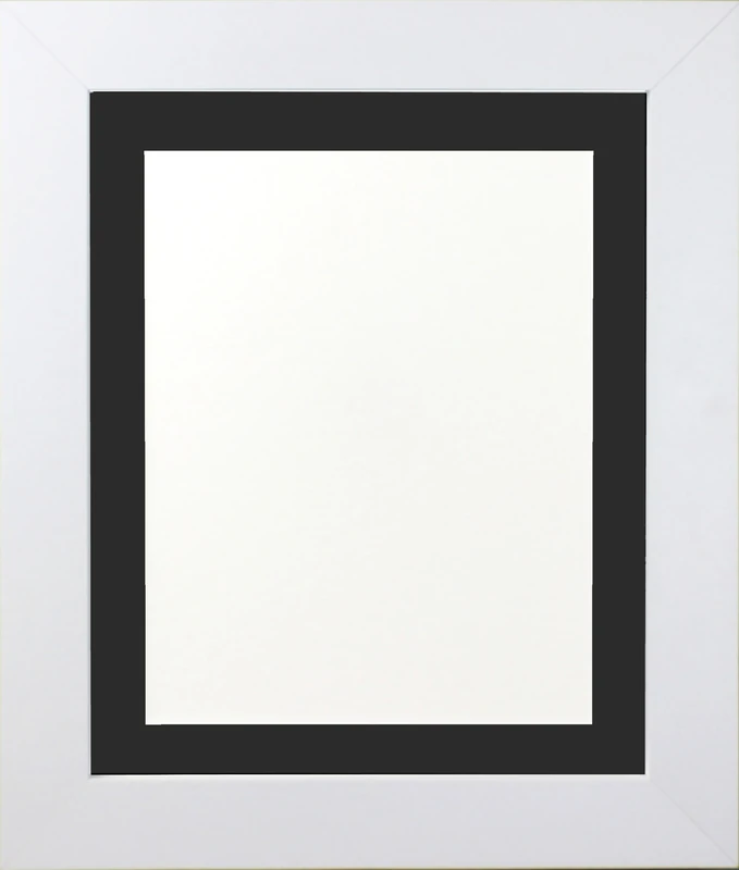 FRAMES BY POST London Picture Photo Frame, Plastic Glass, White with Black Mount, 36 x 24 Image Size 30 x 20 Inches