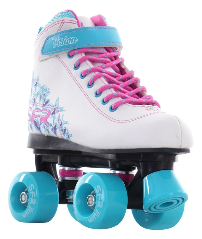 SFR Vision II Roller Quad Skate White/Blue UK6/EU39.5 - Image 1