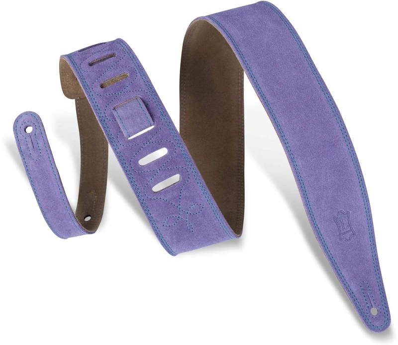 Levy's Leathers 2.5" Suede Guitar Strap; Purple (MS317AUR-PRP) - Image 1