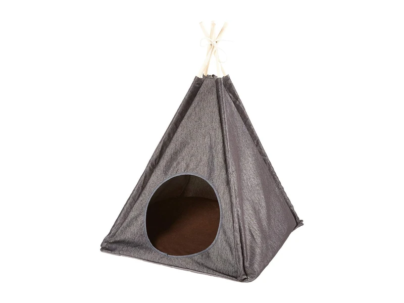 P.L.A.Y. Urban Denim Teepee Tent for Pets – Indoor Pet Tent with Removable Cushion – Easy Assembly, Chew-Safe Zipper & Machine Washable – One Size Dog or cat Hideaway