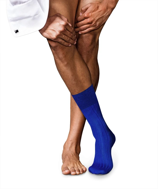 FALKE Men's No. 2 M So Cashmere Plain 1 Pair Socks, Blue Olympic 6940, 7-8
