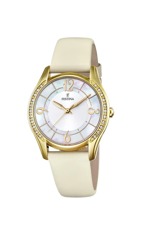 Festina Womens Quartz Watch, Analogue Classic Display and Leather Strap F16945/A