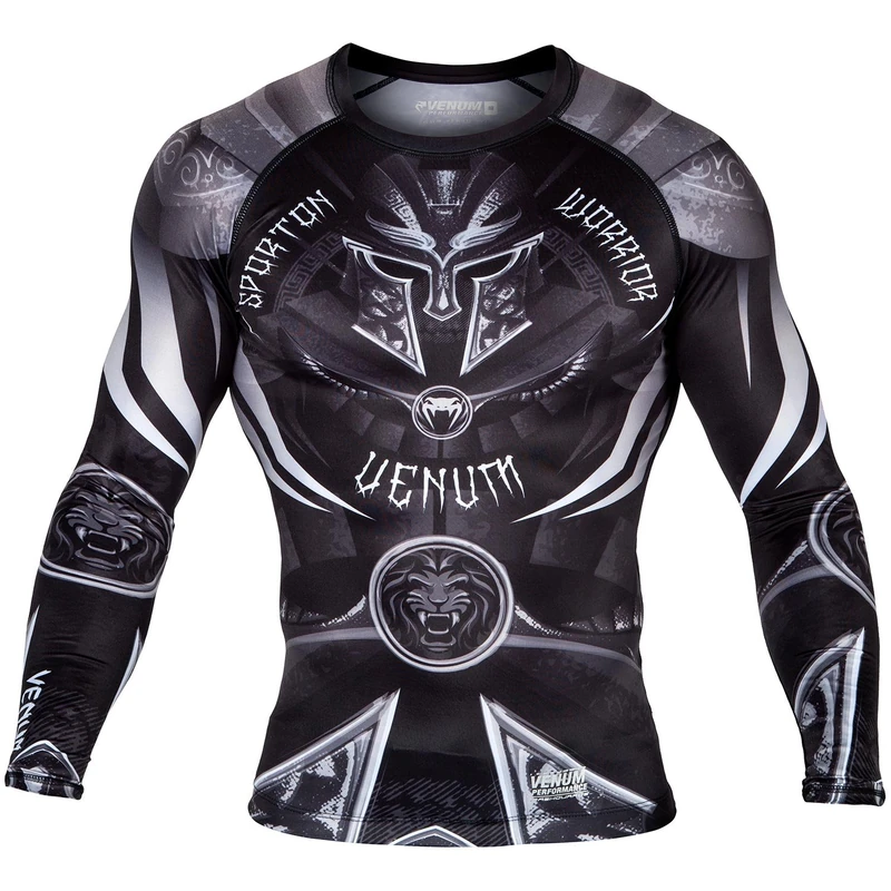 Venum, Gladiator 3.0 Rashguard, Men's, XXL, Black/White
