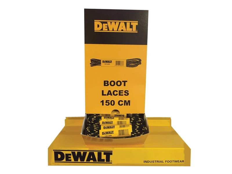 Polyester/Cotton Boot Laces 150cm In Dispenser (60 Pairs) - Image 1