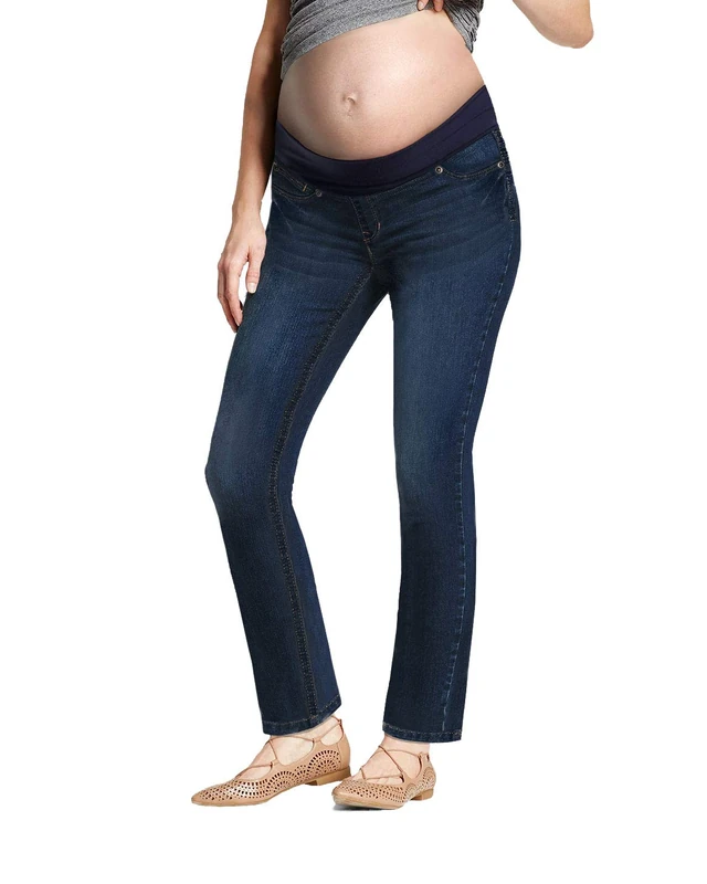 Super Comfy Stretch Women's Maternity Bootcut Jeans PM4192WC Rinse WASH2 Medium - Image 1