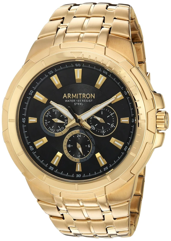Armitron Men's Multi-Function Dial Gold-Tone Bracelet Watch, 20/5144