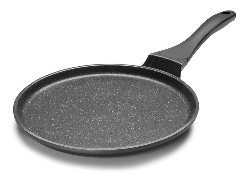 Lacor 24136 Eco-Piedra Cast Aluminium Crepiere, Black, 26 cm
