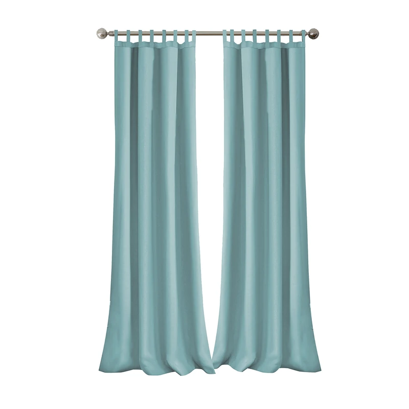 Elrene Home Fashions Matine Tab Top Curtains, 52 x 108-inch, Mineral