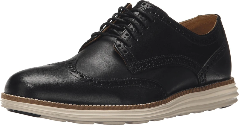 Cole Haan ORIGINAL GRAND WINGTIP OXFORD, Men’s Oxfords, Black (Black Leather/White Black/White), 12 (46 EU)