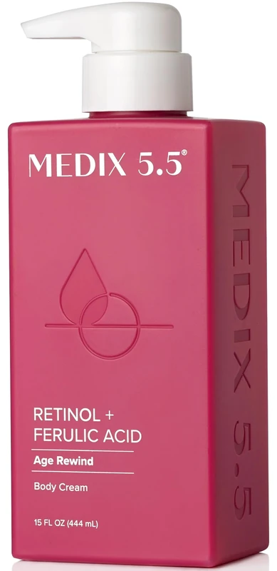 Medix 5.5 Retinol Cream with Ferulic Acid Anti-Sagging Treatment. Targets Crepey Wrinkles and Sun Damaged Skin. Anti-Aging Cream Infused With Black Tea, Aloe Vera, And Chamomile (15oz)