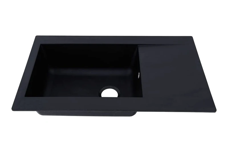 respekta ALINEO100 Kitchen Sink,Black,86 x 50 cm