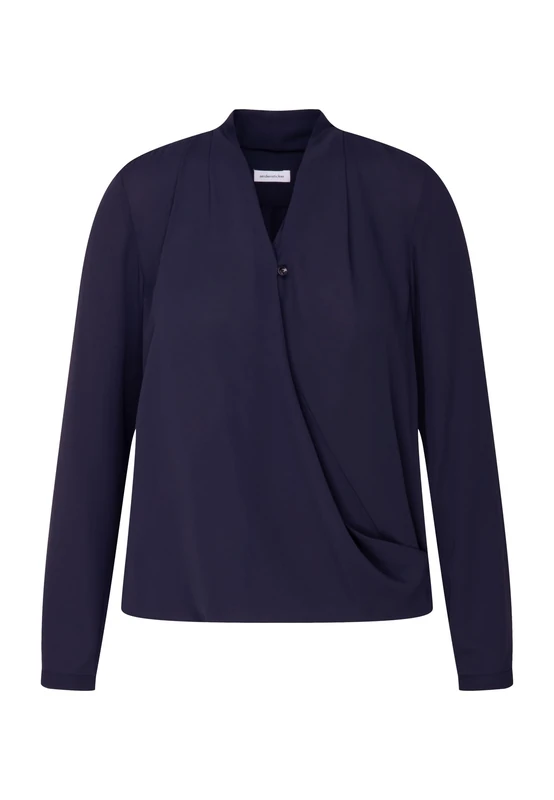 Seidensticker Women's Fashion-Bluse 1/1-Lang Blouse, Blue (blue 19), 12 (Manufacturer size: 40)