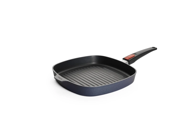 Woll Cast Iron Square Steak Pan with Removable Handle, Induction, Black, 28 x 28 cm
