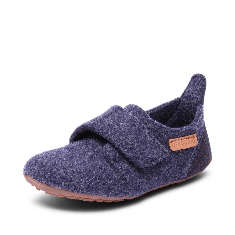 Bisgaard Unisex Children's Casual Wool Slippers, Blue, 22
