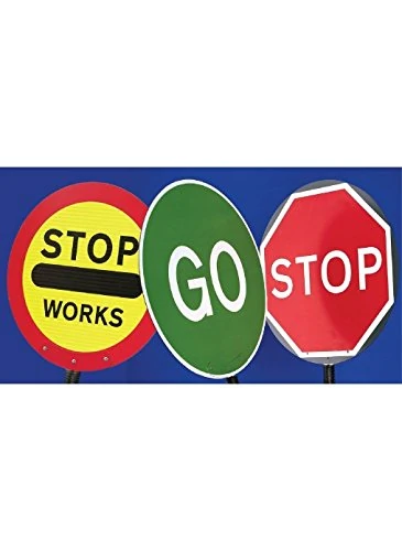 Caledonia Signs 58089 Stop/Go Lollipop Sign - 600mm Diameter