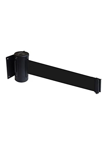 Caledonia Signs 59022 Retractable Wall Mounted Barrier, Black