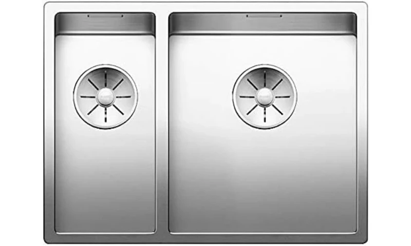 BLANCO CLARON 340/180-U | Stainless Steel Sink | Installation Type: Undermount | Main Basin Right | for 60 cm Wide Base Cabinets | Resistant to Scratches | Large Basin Volume