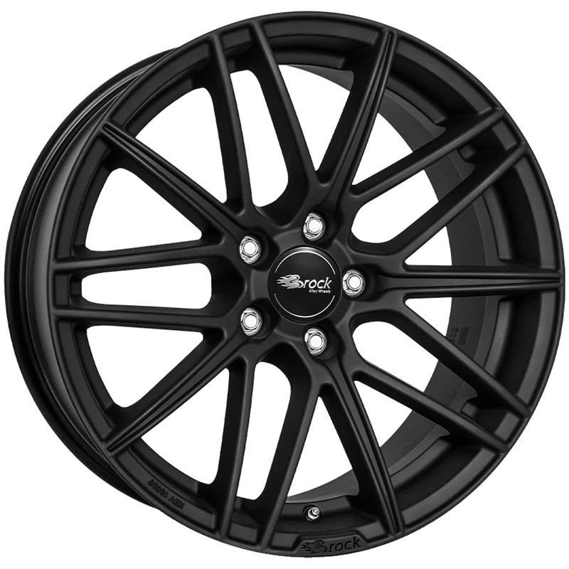 Brock B34 8 x 18 ET 34 Bolt Circle 5 x 120 Hub Centering 72.6 580071280, Black-Matt Painted