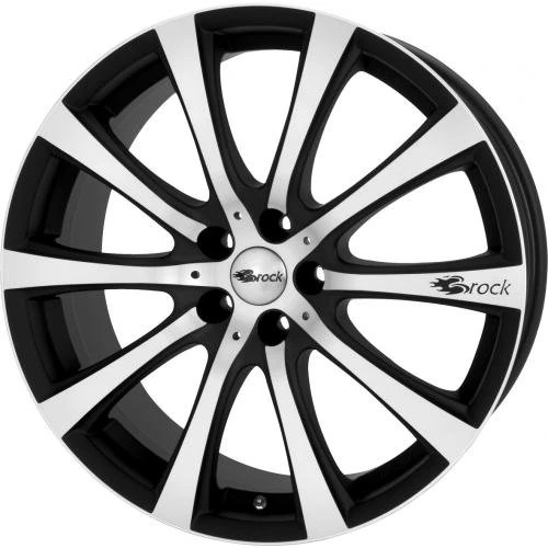 Brock B21 8 x 18 ET 30 Bolt Circle 6 x 114 Hub Centering 66.1 580069741, Black-Matt Front-Polished