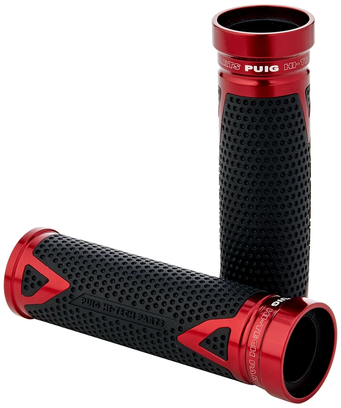 Puig 8191R Grips Radikal Set, Red, 123 mm
