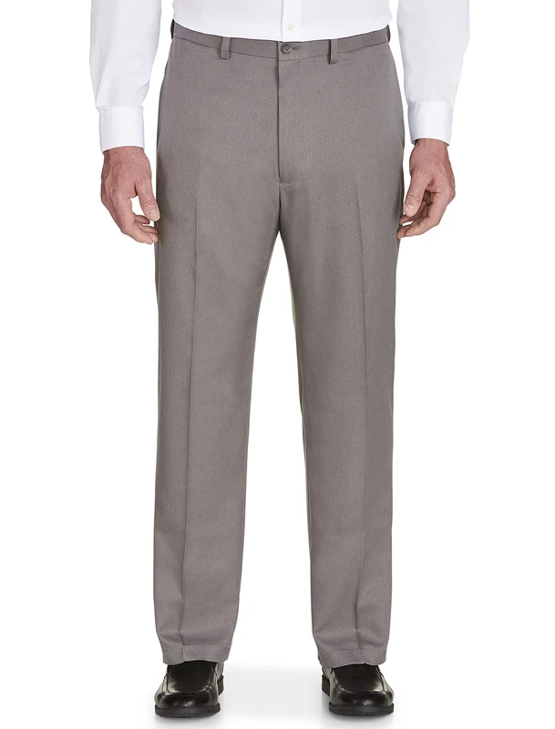 Haggar Men's HC00236 Casual Pants, Heather Grey, 36W x 29L