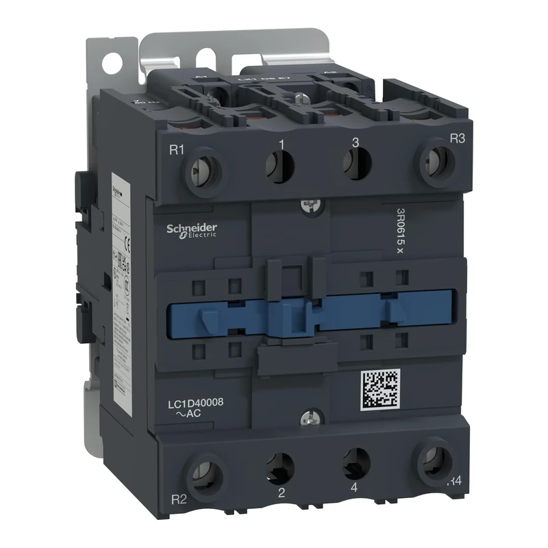 Schneider Electric TeSys Deca contactor,4P(2NO+2NC),AC-1,=440V 60A,120V AC 60Hz coil,LC1D40008G6