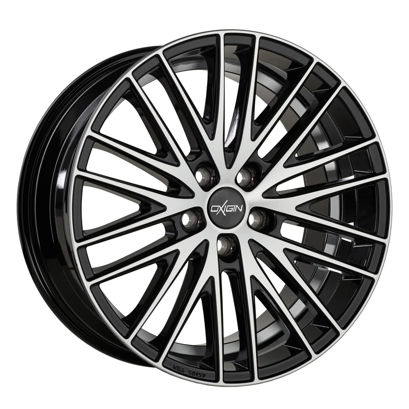 Oxigin 19 Oxspoke 9.00 x 20 Offset 38 Bolt Pattern 5.00 x 114.30 Centre Bore 72.60 OXNEUNZEHN0920J38BFPHD, Black Full Polish
