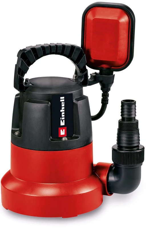 Einhell 4170445 Submersible Pump (350 W, 8000 L/H Extraction Down to 1 mm, Pump Start At 8 mm, integrated Non-Return Valve, Floating Switch, Carry-Handle), 25.8 cm*23.0 cm*17.1 cm