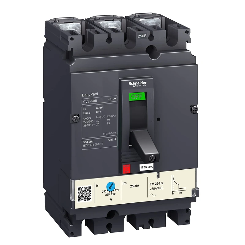 Schneider Electric lv516332 EASYPACT CVS, Automatic Switch cvs160 °F tm125d, 3P/3R - Image 1