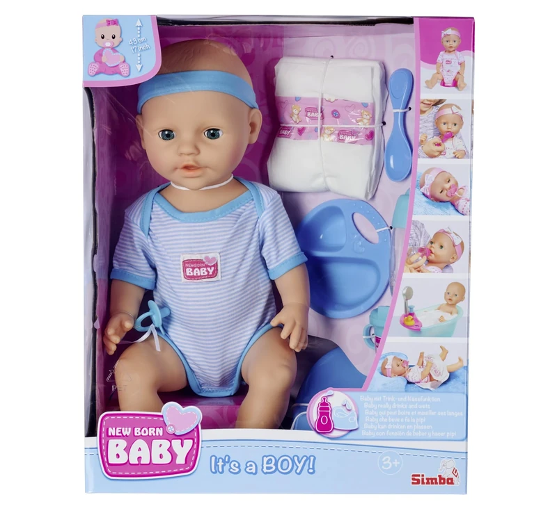 Simba 105030044 "New Born Baby - It's A Boy Doll Set