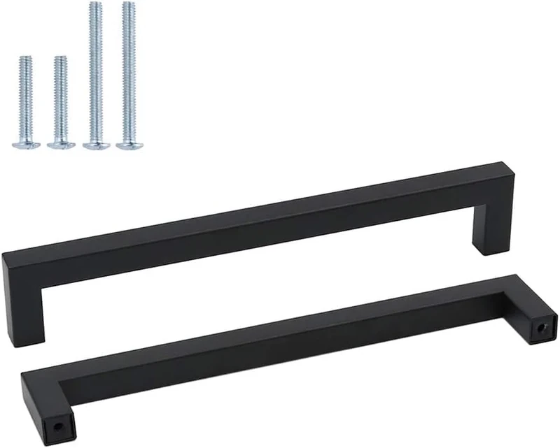 Goldenwarm 20Pack Black Drawer Handle Kitchen & Bathroom Cabinet Hardware - 224mm Centers