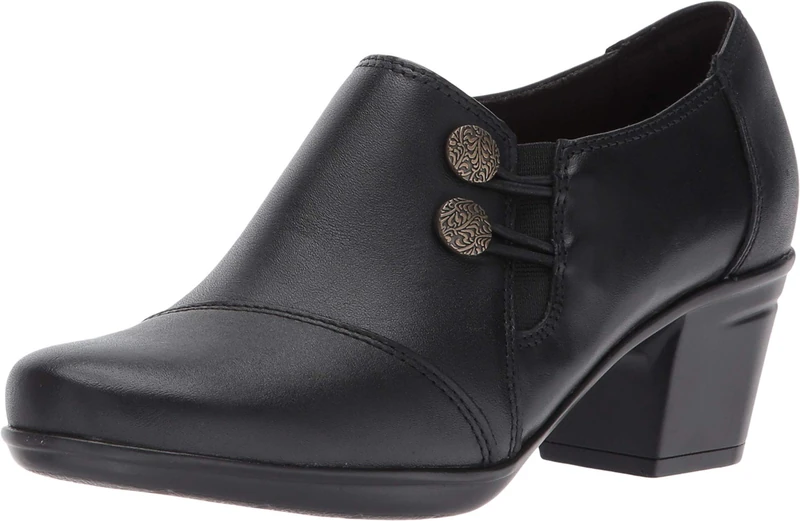 Clarks Women's Warren Slip-On Loafer, Black Leather, 8.5 - Image 1