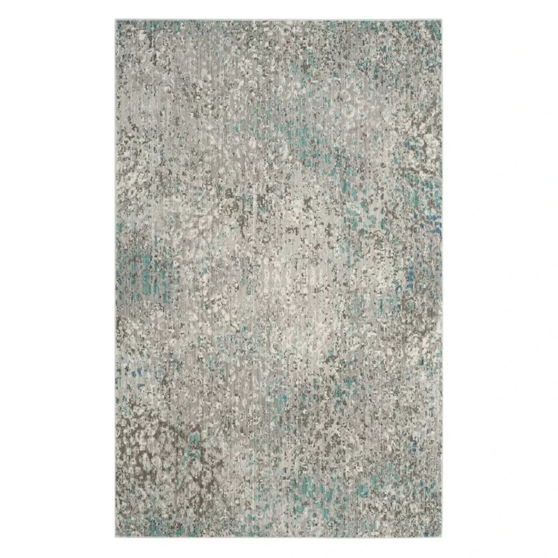 Safavieh Metro-Mod Indoor Woven Rectangle Area Rug, Mystique Collection, MYS977, in Grey / Light Blue, 91 X 152 cm for Living Room, Bedroom or Any Indoor Space