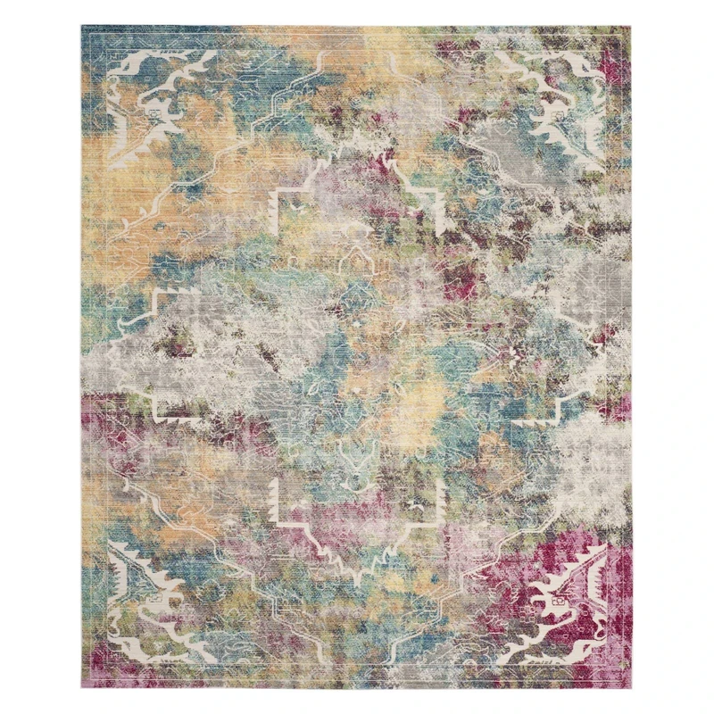 Safavieh Metro-Mod Indoor Woven Runner Area Rug, Mystique Collection, MYS921, in Multi, 69 X 244 cm for Living Room, Bedroom or Any Indoor Space