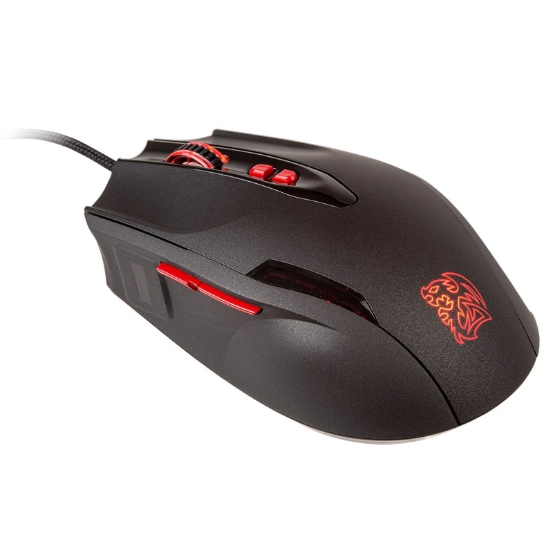 TT eSPORTS MO-BKV-WDLGBK-01 FP Fingerprint Ergonomic Gaming Mouse - Black - Image 1