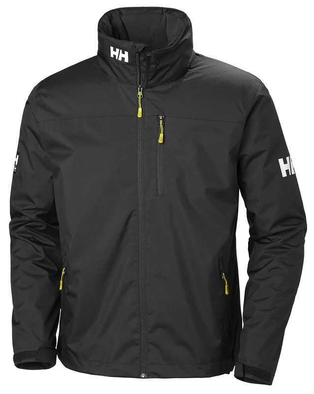 Helly Hansen Men's Crew Hooded Midlayer Jacket, Black, L