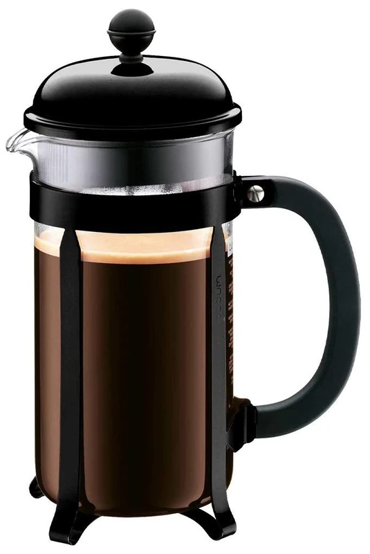 Bodum 34 Oz Chambord French Press Coffee Maker, High-Heat Borosilicate Glass, Stainless Steel, Black – Made in Portugal