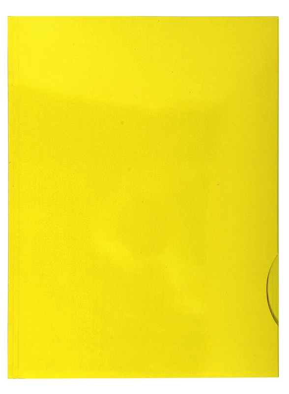 Exacompta - Ref 635015E - Chromolux Glossy Presentation 2 Flap Folders - Suitable for Storing A4 Documents, 250gsm, Business Card Holder - Yellow (Pack of 20)