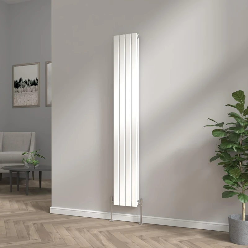NRG 1800 x 272mm Bathroom Vertical Radiator Gloss White Double Flat Panel Tall Upright Central Heating Rad - Image 1