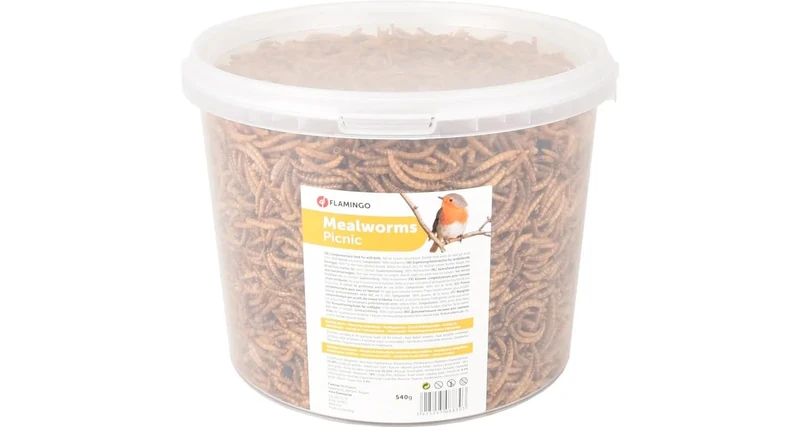 Flamingo 4 SEASONS DRIED MEALWORMS IN A BUCKET 540G