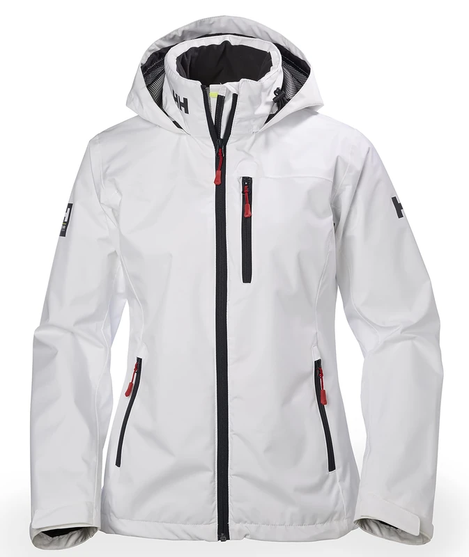 Helly Hansen Women's W Crew Hooded Jacket, White, XL